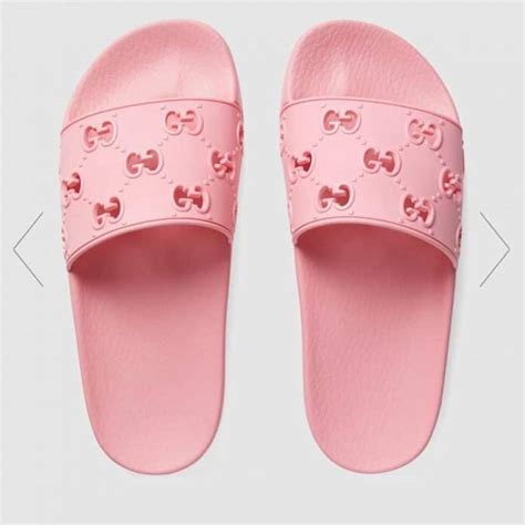 gucci flip flops blue|pink gucci slides rubber.